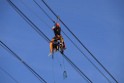 Koelner Seilbahn Gondel blieb haengen Koeln Linksrheinisch P531